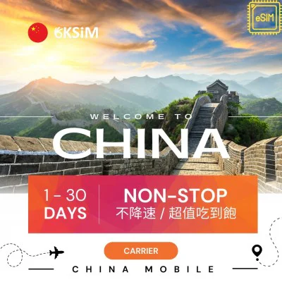 【eSIM】中國上網吃到飽｜各天數流量
