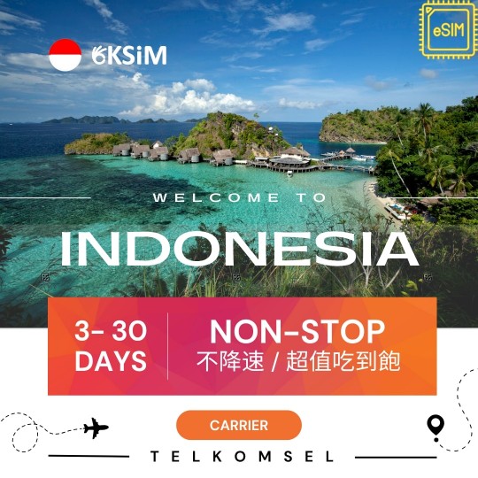 【eSIM】印尼上網吃到飽｜各天數流量