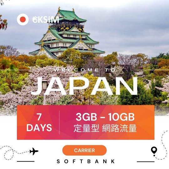 【實體SIM卡】日本上網定量型｜7日方案