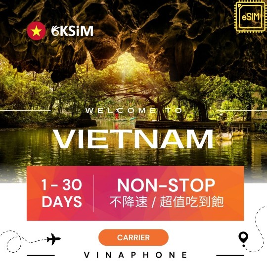 【eSIM】越南上網吃到飽｜各天數流量